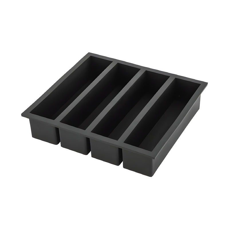 Collins Ice Cube Mould, 4 Cavities, Black Silicone