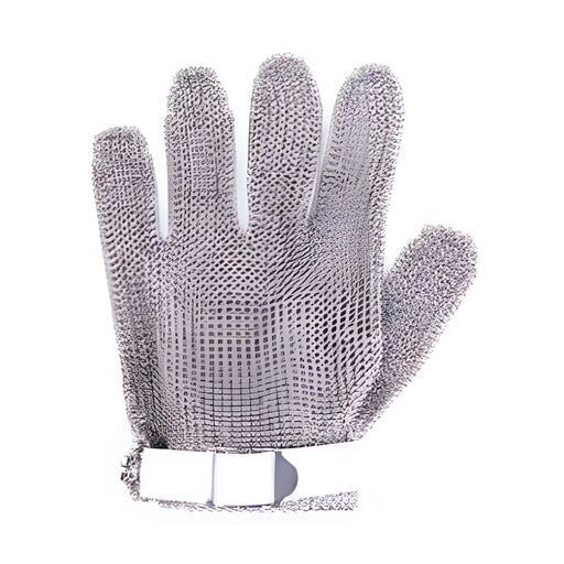 5-Finger Stainless Steel Mesh Glove, Small, White