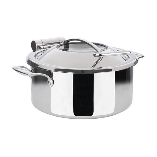 Induction Chafing Dish Casserole, Stainless Steel with Glass Lid