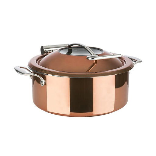 Induction Chafing Dish Casserole, Copper with Glass Lid