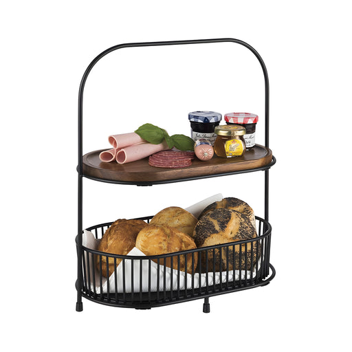 All-Rounder 2-Tier Tray/Basket 31x17xH37.5cm, Black Steel