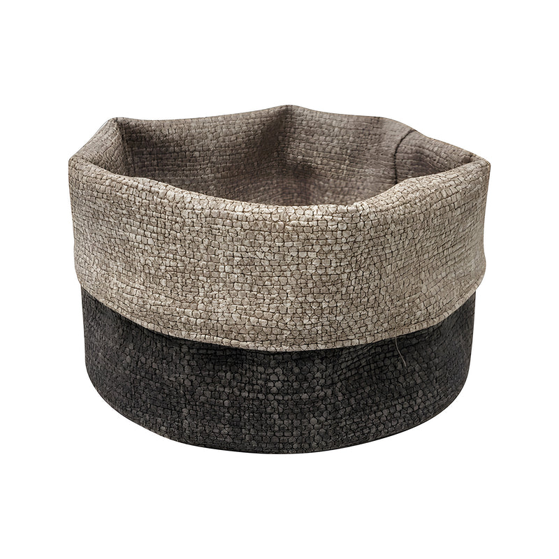 Cottage Round Basket, Grey/Beige
