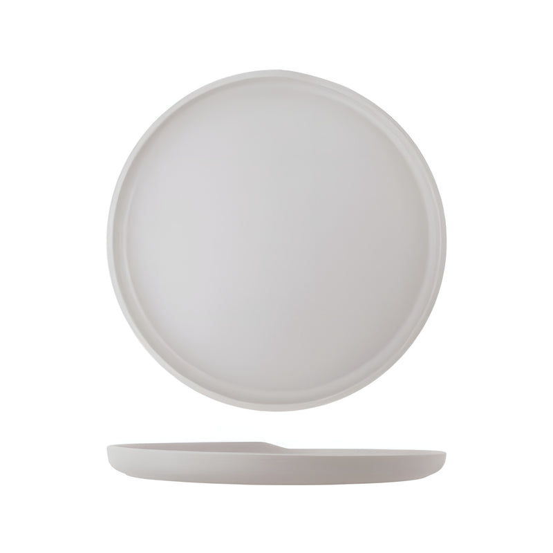 Copenhagen Round Plate Medium, Matt White