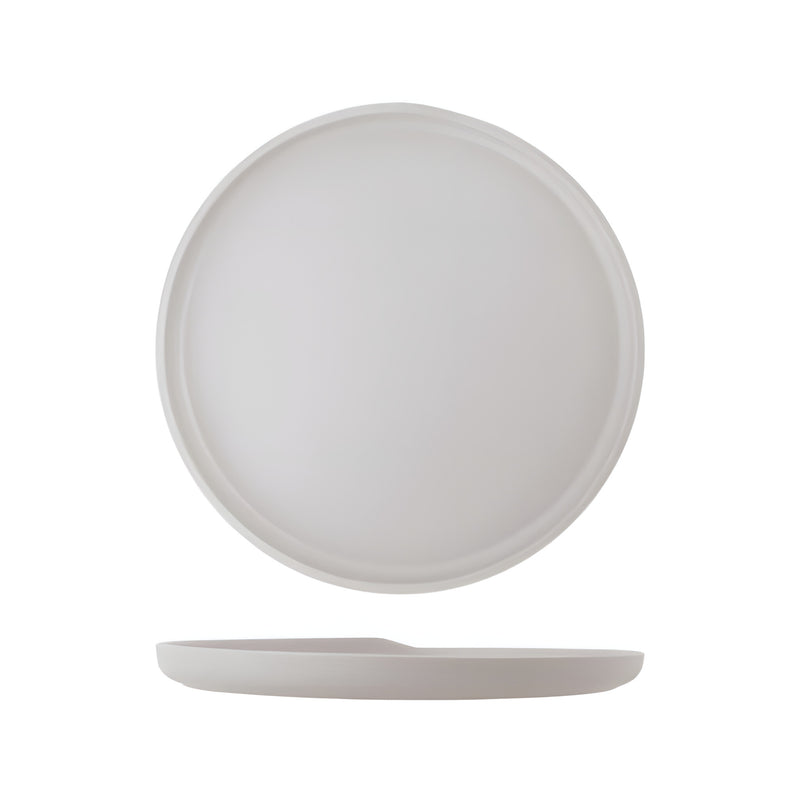Copenhagen Round Plate Large, Matt White