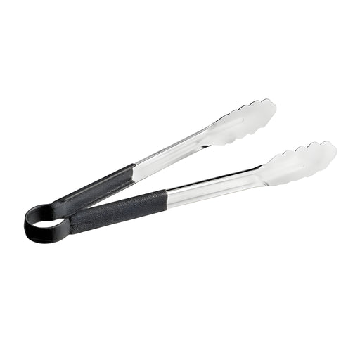 Black Scalloped Grip Tong, Vinyl-Coated Handle