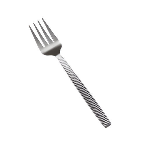 Wavy Aged Cold Meat Fork Large, Hammered Stainless Steel