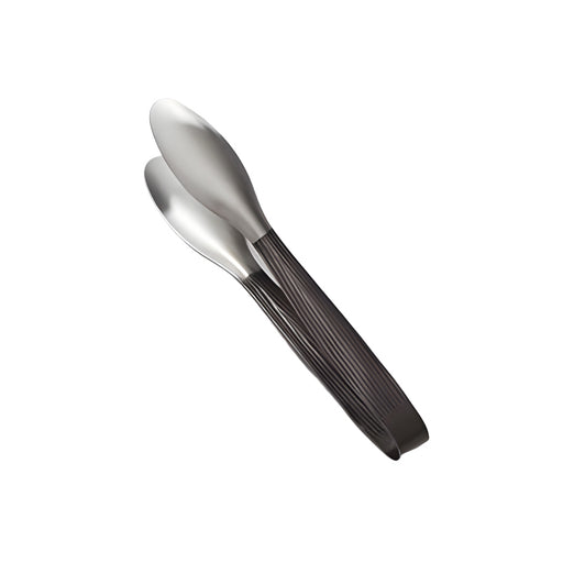 Wavy Aged Serving Tong Small, Hammered Stainless Steel