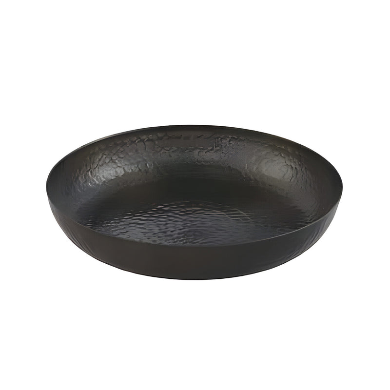 Seafood Tray Small, Black Hammered Aluminium