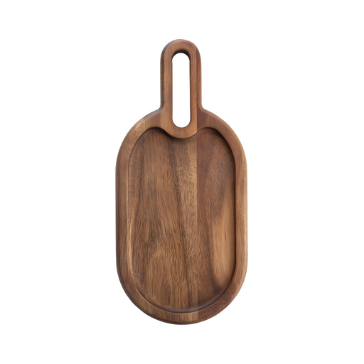 Acacia Oblong Snack Tray with Handle Small