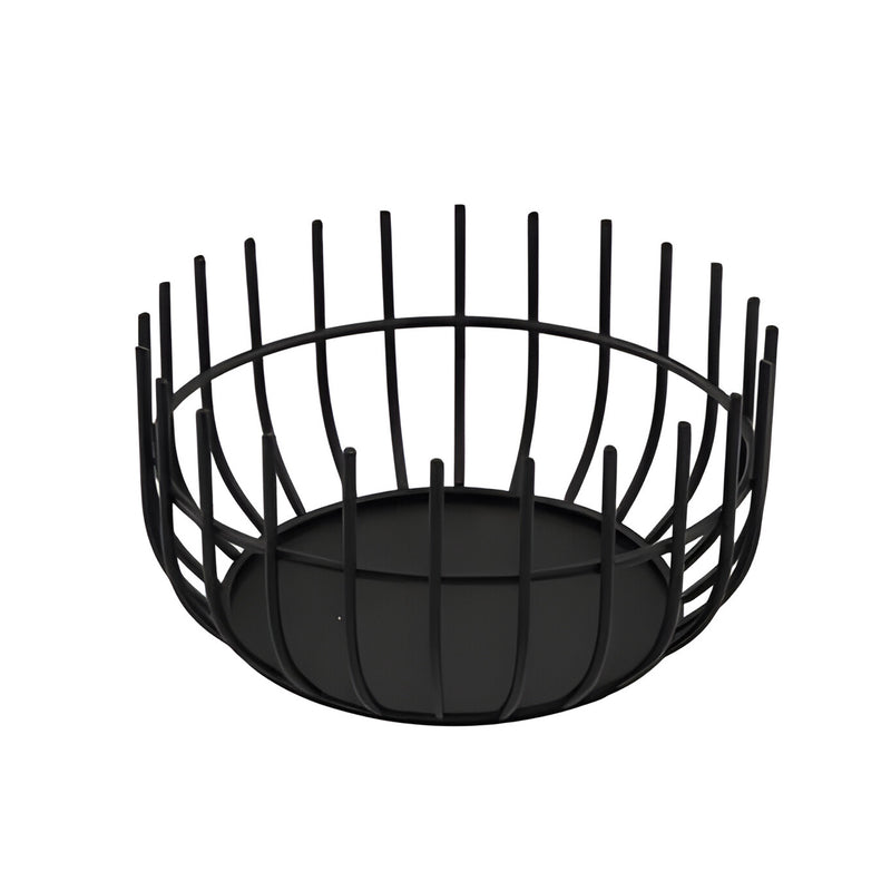 Round Fruit Basket Small, Black Steel