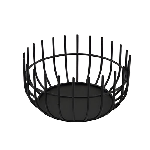 Round Fruit Basket Small, Black Steel