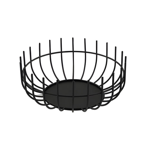 Round Fruit Basket Large, Black Steel