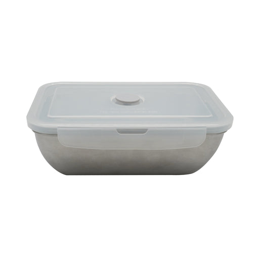 Storage Box with Lid, Stainless Steel, Microwave Safe