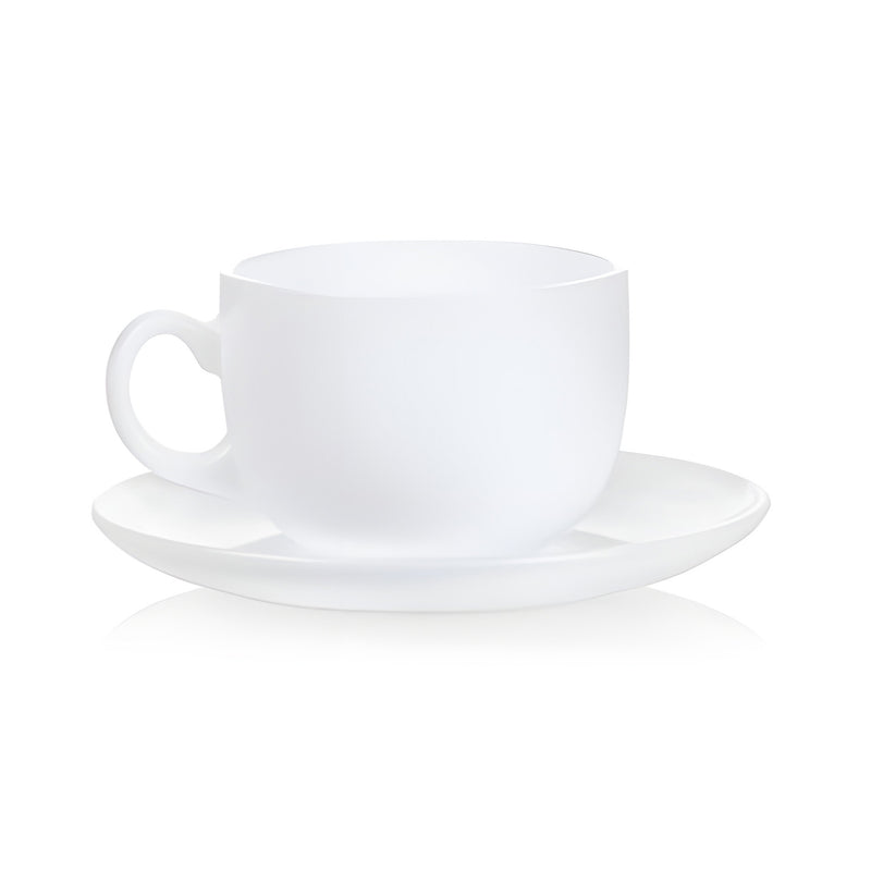 Essence Cup with Saucer, White (Set of 6)