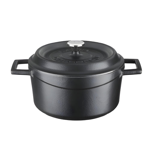 Casserole Trendy Round Small, Black Matt Cast Iron
