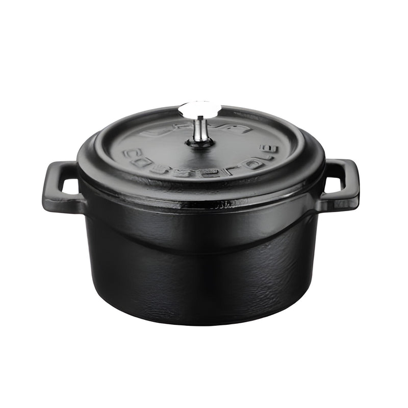 Mini Casserole Trendy Round, Black Matt Cast Iron
