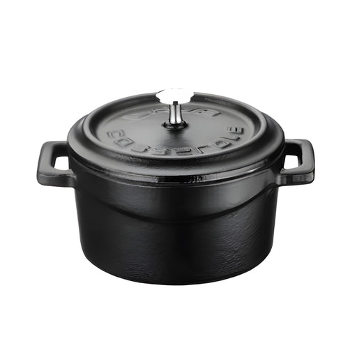 Mini Casserole Trendy Round, Black Matt Cast Iron