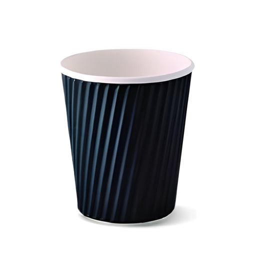 Ripple-Wrap Hot Cup Small, Black