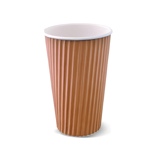 Ripple-Wrap Hot Cup Large, Brown