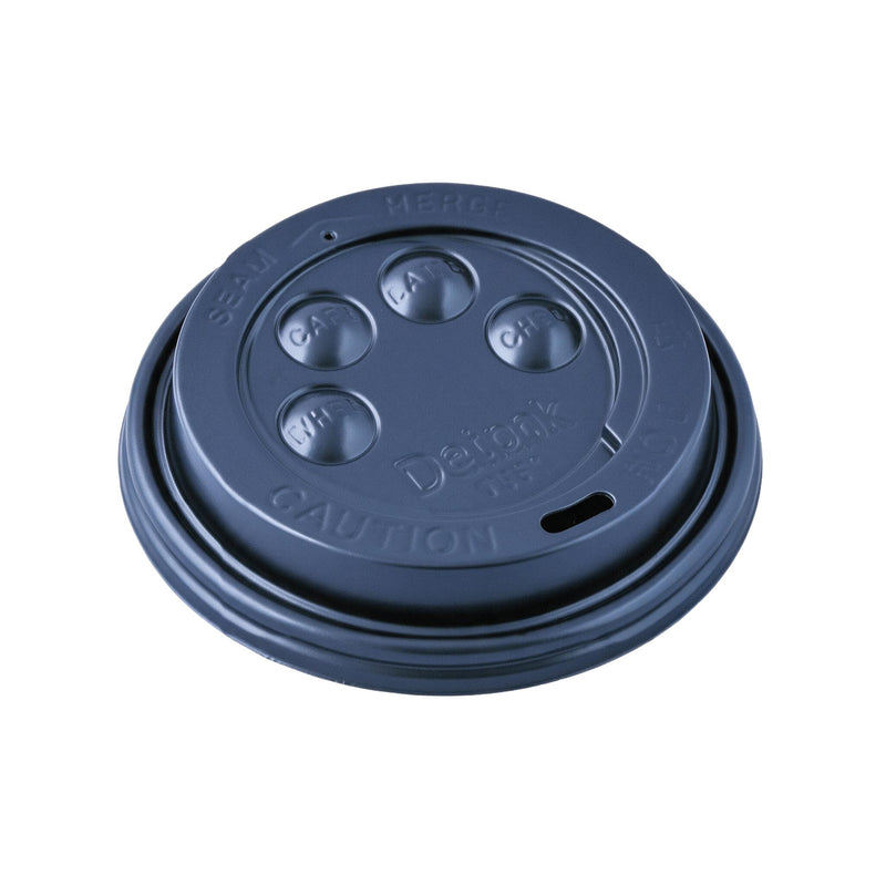 Button Lid for Vee Cups, Black, Pack of 15