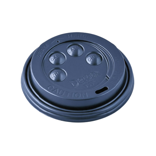 Button Lid for Vee Cups, Black, Pack of 15