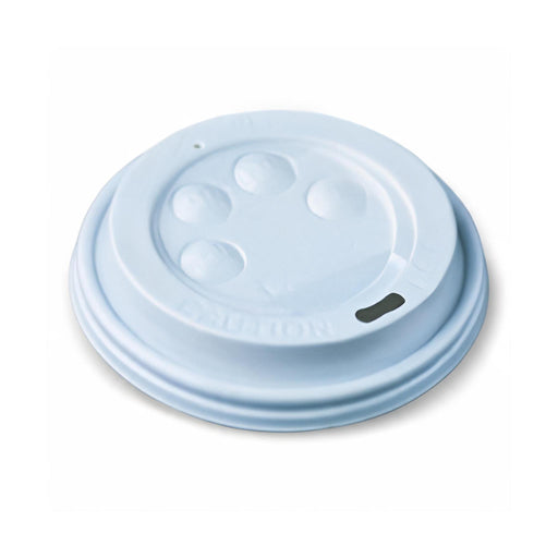 Button Lid for Vee Cups, White, Pack of 15
