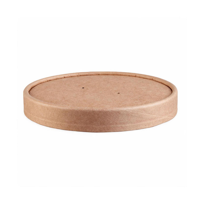 Kraft Paper Lid for 25/35cl Cups, Pack of 50