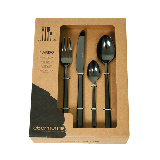 Nardo Black Cutlery Set, Stainless Steel