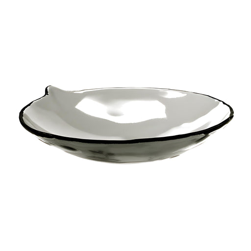 Round Serving Bowl Small, Grey, Stackable