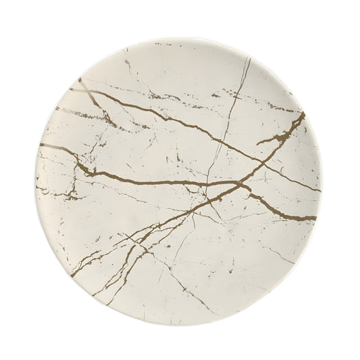 Marble Veins Coupe Plate, Birch White Large