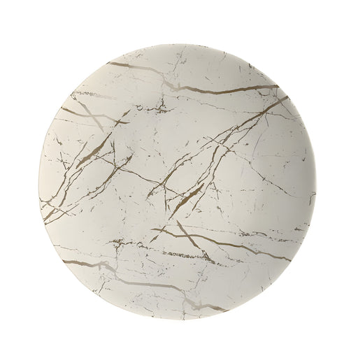 Marble Veins Deep Plate, Birch White