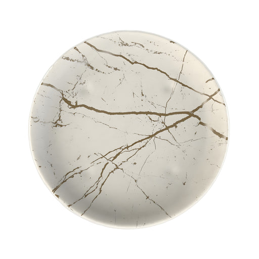 Marble Veins Coupe Plate, Birch White Small