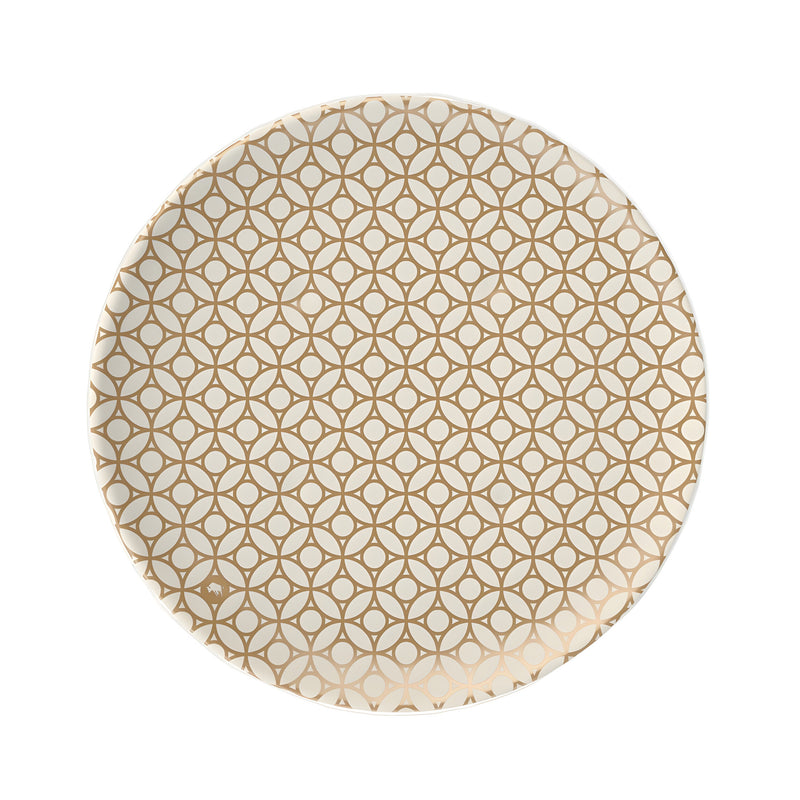Arabesque Coupe Plate, Birch White Large