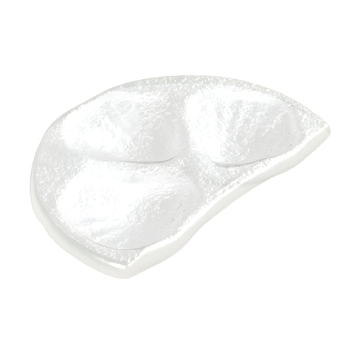 3-Section Oyster Serving Plate, Clear 18x12.5x2cm