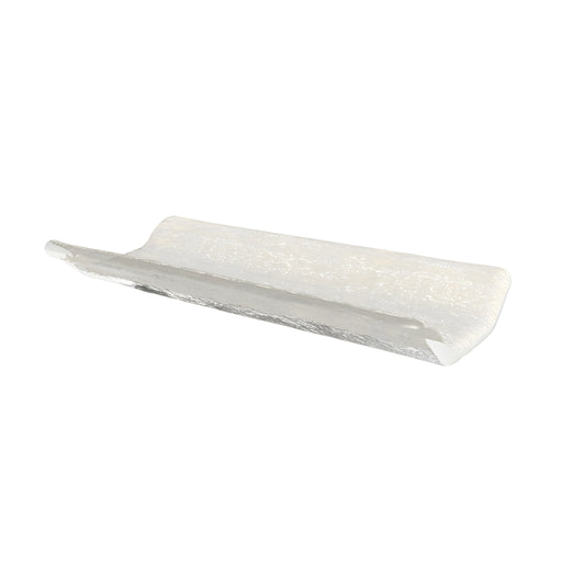 Petit Fours Oshibori Plate, Crackled Birch White L16cm