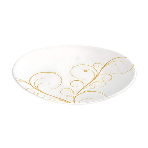 Vivace Scroll Dessert Plate, Milk White L32.5cm