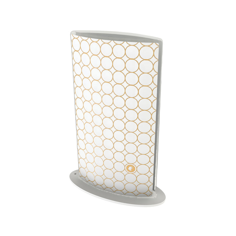 Flower Bud Vase on Metal Base, Milk White H18cm
