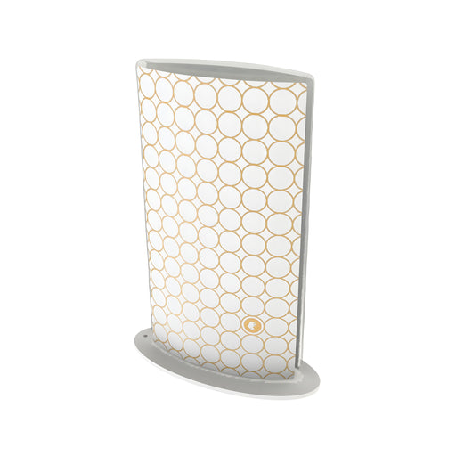 Flower Bud Vase on Metal Base, Milk White H18cm