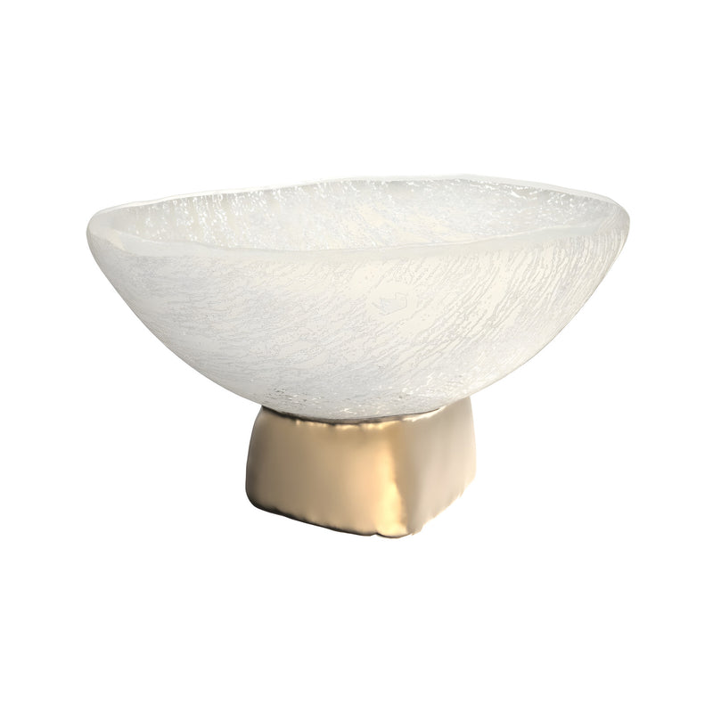 Tea Light Holder on Pedestal, Matte Gold