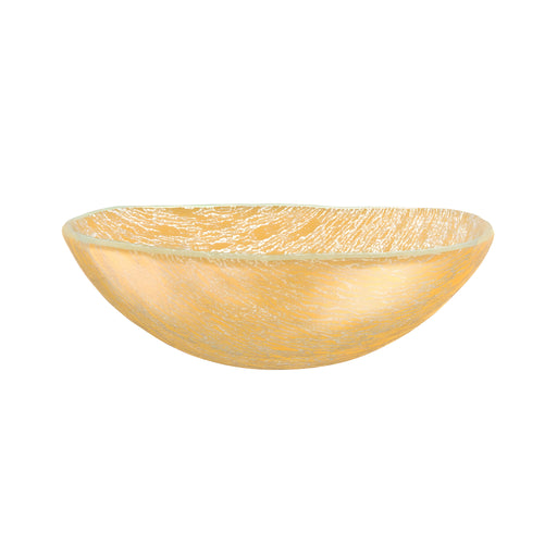 Serving Bowl, Crackled Matte Gold Medium