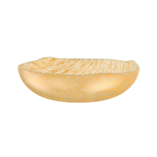 Serving Bowl, Crackled Matte Gold Large