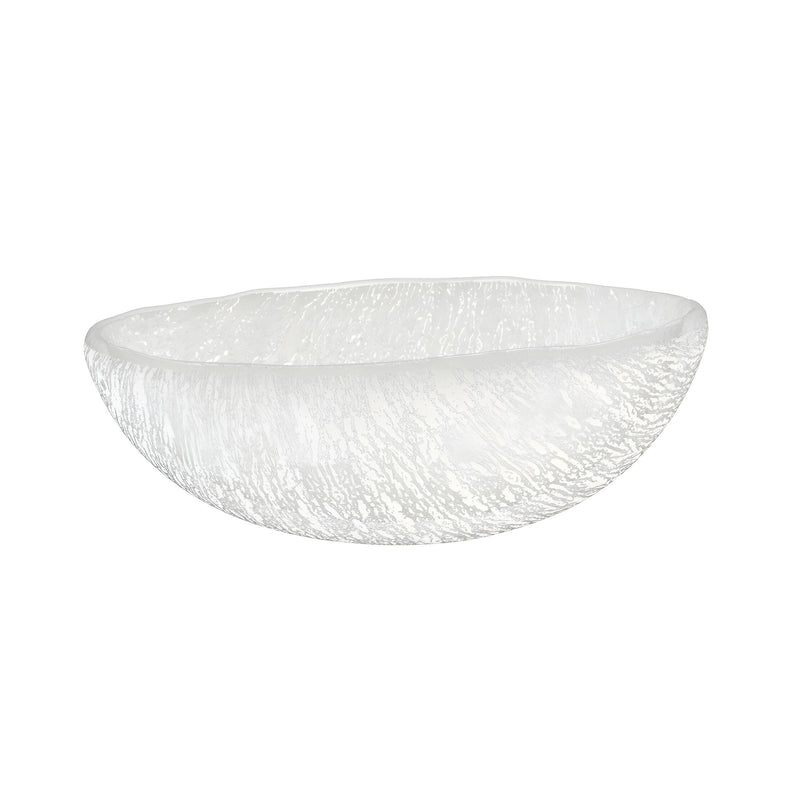Salad Bowl, Crackled Milk White