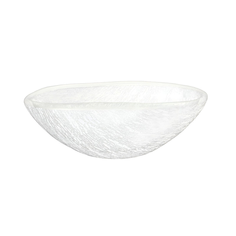 Serving Bowl, Crackled Milk White