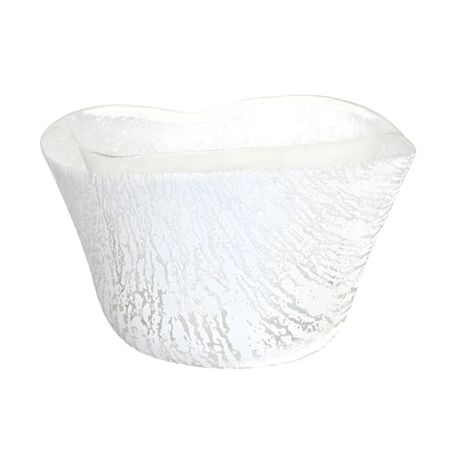 Condiment Bowl, Crackled Milk White