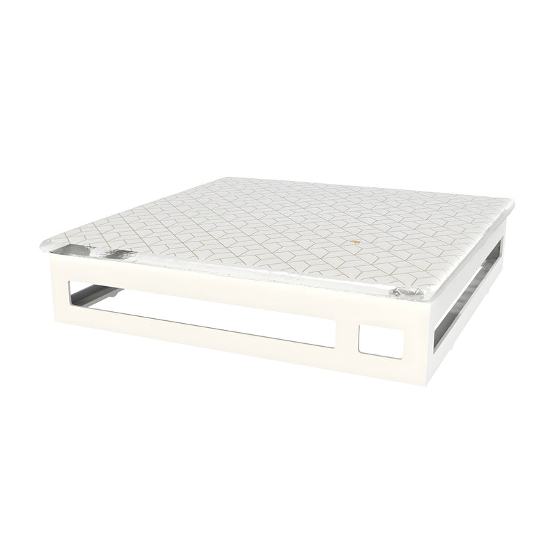 Diamond Trellis Canape Serving Tray, Milk White L27cm