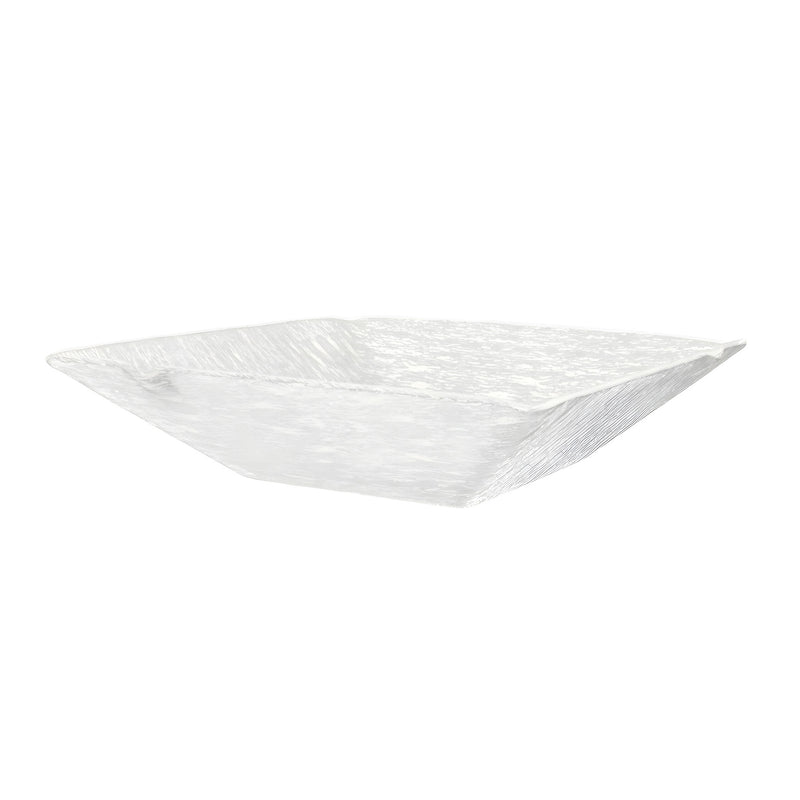 Crackled Milky White Serving Bowl