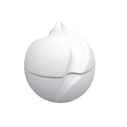 The Tablet Ball Bowl with Lid, White Matt/Glazed