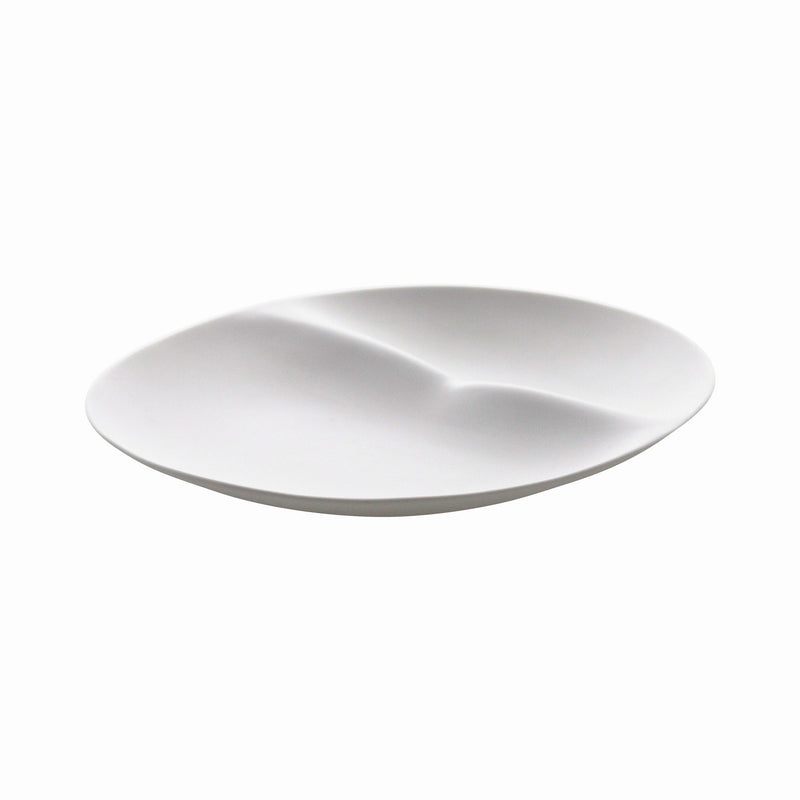 Shell Dessert Plate, White Matt