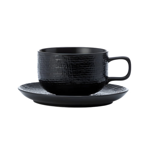Knit Matt Black Saucer Large