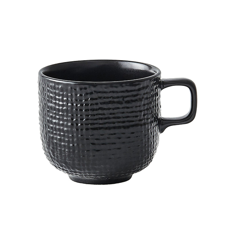 Knit Matt Black Cup, Porcelain